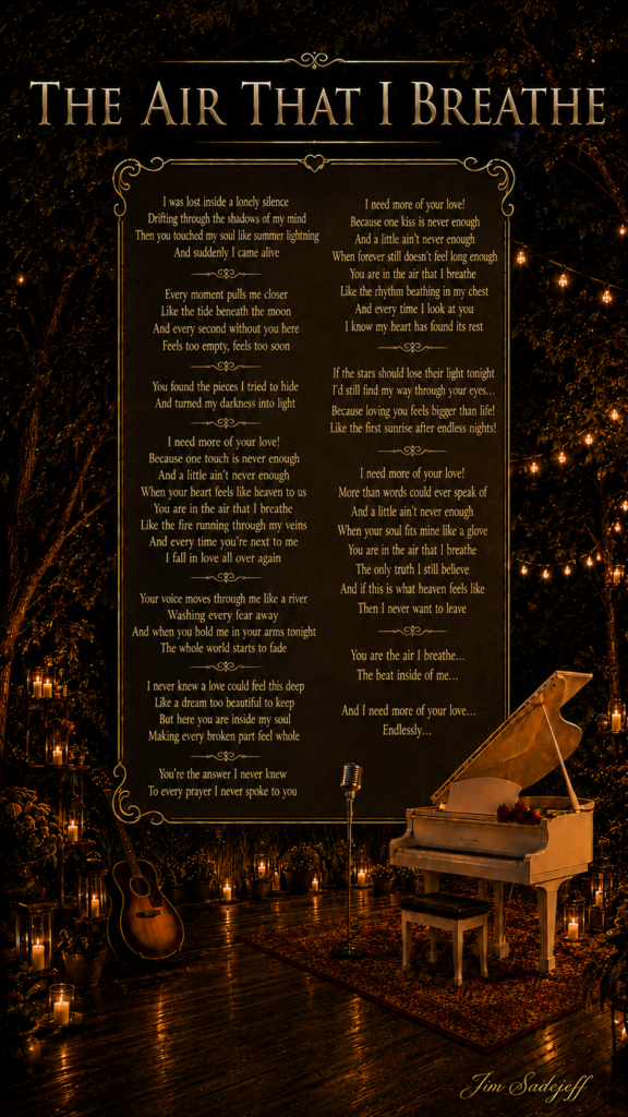 Lyrics The air that I breathe